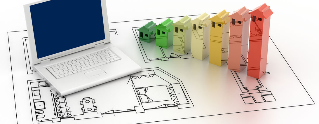 Computer and energy illustration